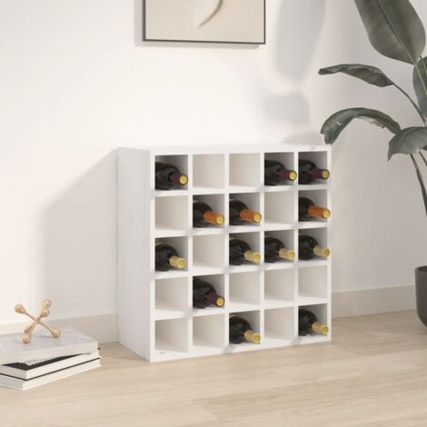 Weinregal Weiß 56x25x56 cm Massivholz Kiefer vidaXL795465