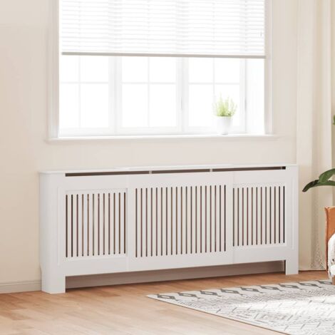 vidaXL Engineered Wood Radiator Cover White 205 cm