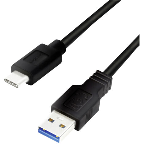 LogiLink USB-Kabel USB 3.2 Gen1 (USB 3.0 / USB 3.1 Gen1) USB-A Stecker, USB-C® Stecker 0.50 m Schwa (1/5)