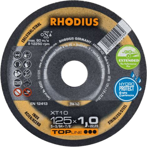 RHODIUS XT10, 50 Stück, 125 x 1,0 mm, Trennscheibe