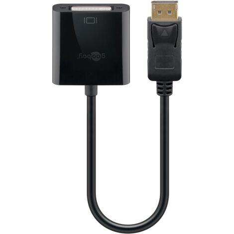 DisplayPort™/DVI-D-Adapterkabel 1.2, vernickelt, DisplayPort™-Stecker  DVI-I-Buchse Dual-Link (24+5 pin). Kabellänge 0.15 m (1/3)