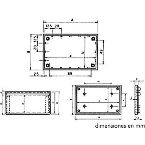 Gehäuse Modell 'Deckel' - grau - 110 x 70 x 53,9mm (1/3)