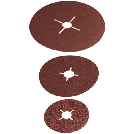 Wolfcraft 8WH60000CJ07 Schleifpapier für Schleifteller ungelocht Körnung (num) 24, 40, 60, 100 (Ø) (1/2)