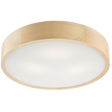 Lamkur Round Zylindrische Deckenleuchte Pinie, 3x E27 (1/4)