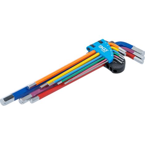 BGS Winkelschlüssel-Satz Multicolour extra lang Innensechskant 1,5 - 10 mm 9tlg. - 74456 (1/4)