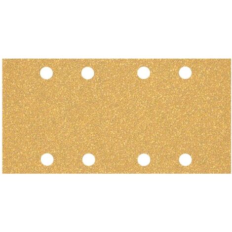 Bosch Professional 50x Expert C470 mit 8 Löchern (für Hartholz, Farbe on Holz, 93x186 mm, Körnung 40, Exzenterschleiferaufsätze)
