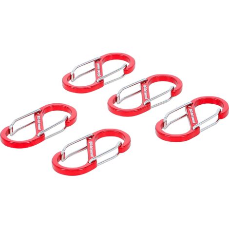Karabinerhaken-Sortiment mit Doppelöffnung  Aluminium  5-tlg.