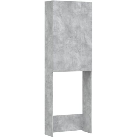 Waschmaschinenschrank Betongrau 64x25,5x190 cm vidaXL
