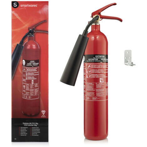 SMARTWARES Feuerlöscher, Kohlendioxid, 2 kg, Brandklasse 34B, CB2