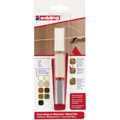 Edding Möbel-Reparaturwachs-Set 8901 weiß Pinsel & Stifte