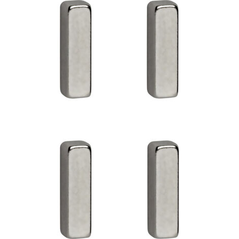 Maul Neodym Magnet (B x H x T) 15 x 4 x 4 mm rechteckig, Stab Silber 4 St. 6169096 (1/5)