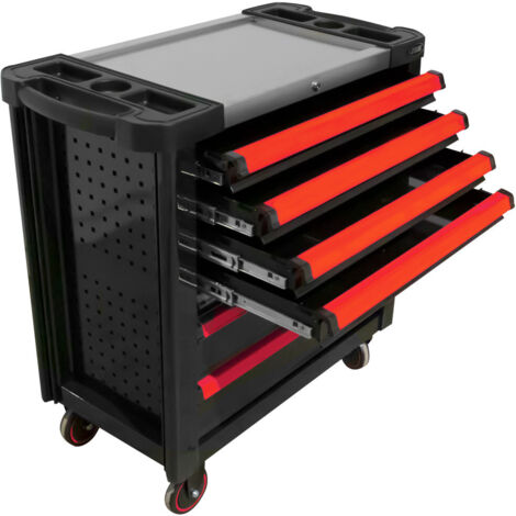 XL WERKZEUGWAGEN MIT 7 LEEREN SCHUBLADEN - ROT  JBM53870