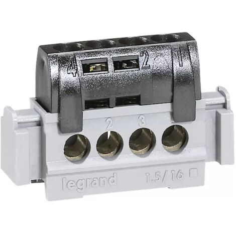 Legrand 004850 – IP 2X VERTEILERKLEMMENBLOCK – PHASE – SCHWARZ – L 47 MM