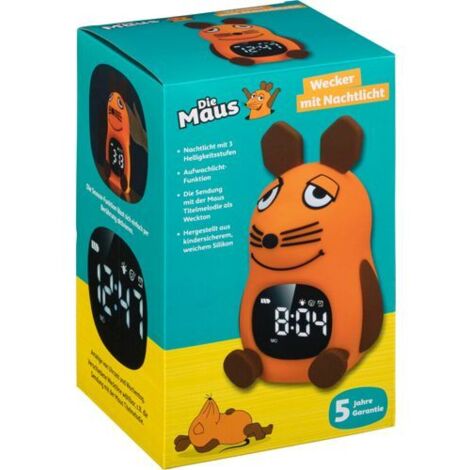 DieMaus Kinder-Wecker mit Nachtlicht