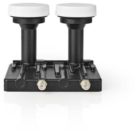 Lnb twin monoblock 60 ausgangsstecker 2x f stecker rauschfaktorbereich 085 db konvertierungsgewinn 52 - 67 db schwarz geeignet fur astra hotbird (1/5)
