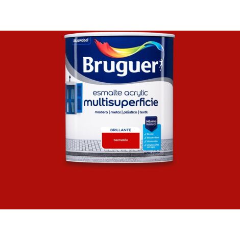 BRUGUER Helles Zinnoberrot für mehrere Oberflächen, Acryl-Emaille, 0,750 l
