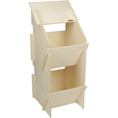 Kerbl Hühner Legenest aus Holz für 10 Hühner Stecksystem, aus Pappelholz