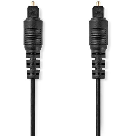 Optisches audiokabel toslink stecker toslink stecker 300 m rund pvc schwarz box (1/3)