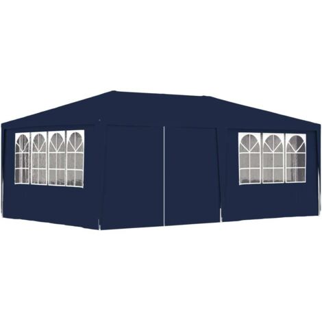 Profi-Partyzelt mit Seitenwänden 4×6 m Blau 90 g/m² vidaXL747919