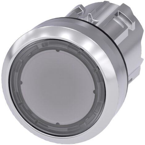 Siemens 3SU10510AB700AA0 3SU1051-0AB70-0AA0 Leuchtdrucktaster Betätiger flach, Frontring Metall, Hoc (1/3)