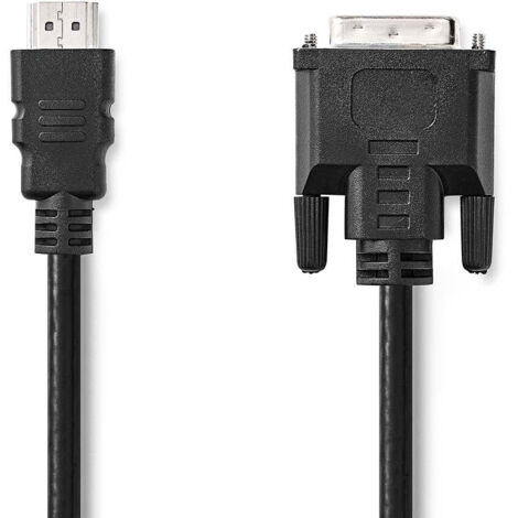 Hdmi kabel hdmi stecker dvi d 241 pin male 1080p vernickelt 300 m gerade pvc schwarz boxen (1/3)