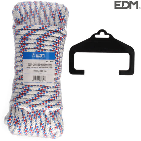 Strang EDM 20 m Polyester-Fall High Tend Tricolor Stärke 8 mm