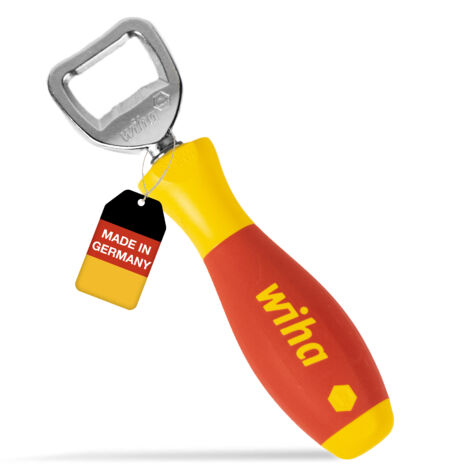 Wiha Flaschenöffner SoftFinish® Werkzeuggriff, Geschenk für Männer, Bieröffner, Kapselheber, Kneipe und Küche, Männergeschenk für Vatertag (04703) (1/5)