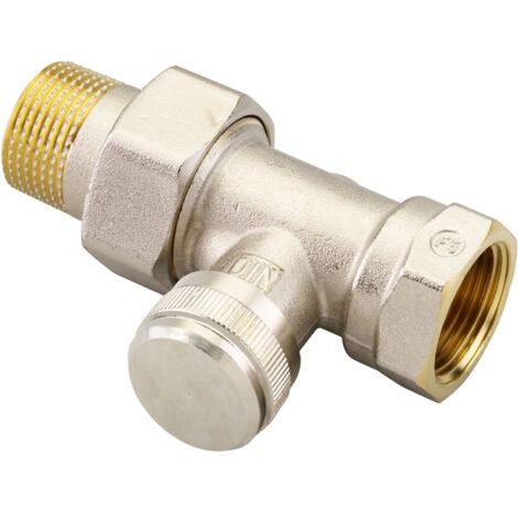 Danfoss Rücklaufverschraubung RLV 20 R 3/4", Durchgangsausführung, vernickelt