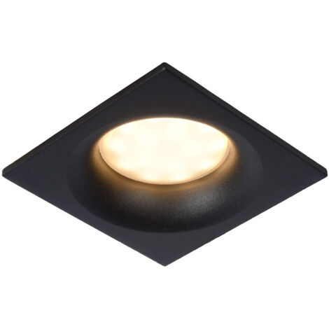 Lucide ZIVA - Einbaustrahler Badezimmer - 1xGU10 - IP44 - Schwarz (1/5)