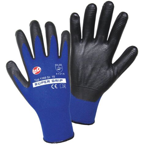 Leipold Doehle 1165-9 Nylon Super Grip Nitrile Nylon Arbeitshandschuh Größe (Handschuhe): 9, L EN 38 (1/3)
