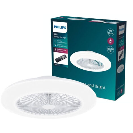 Philips Lighting Amigo Deckenventilator 20 W, 42 W (Ø x H) 490 mm x 137 mm Glitzereffekt
