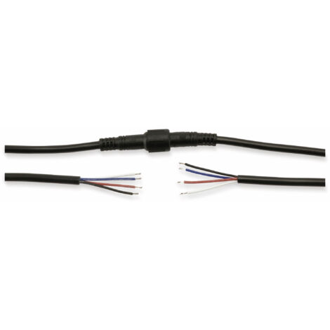 Wasserdichtes Steckverbindungsset, Stecker/Kupplung, 2 m, 4-polig