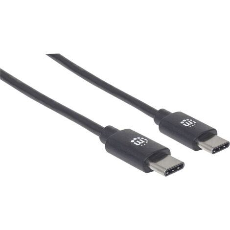 Manhattan USB-Kabel USB 2.0 USB-C® Stecker 3.00 m Schwarz 354882 (1/4)