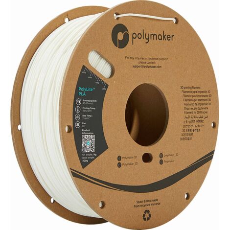 [GEBRAUCHT] Polymaker Pa02036 Pla Hohe Steifigkeit 1.75 Mm 3000 G Weiß Poly Lite Filament B-Ware