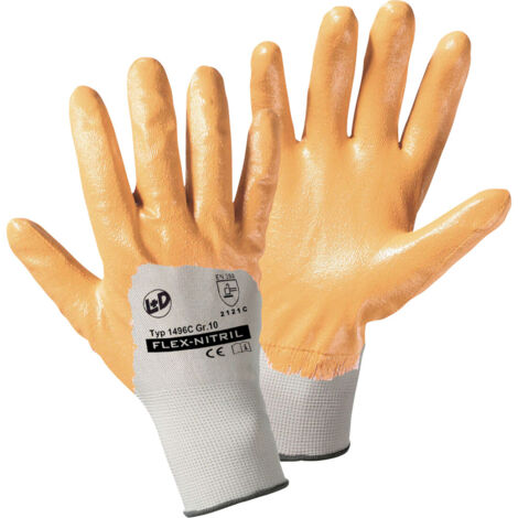 Leipold Doehle 1496C-12 Flex-Nitril Polyester Arbeitshandschuh Größe (Handschuhe): 12, XXL EN 388 (1/2)