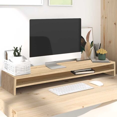 Monitorständer Sonoma-Eiche 100x24x13 cm Holzwerkstoff vidaXL