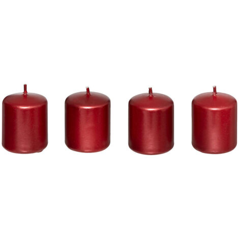 Kerzen Satin, 4 x 4,5 cm, 4er-Set (1/2)