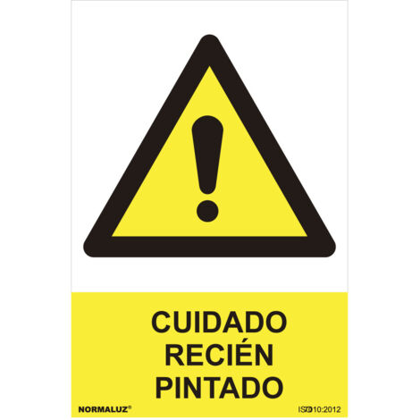 Gefahrenschild "Vorsicht frisch lackiert" (pvc 0,7mm) 30x40cm