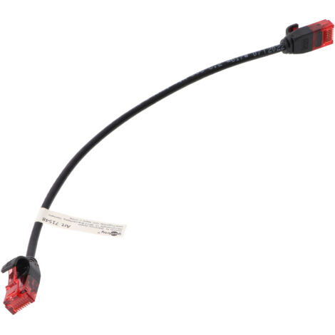 CAT 6 Slim-Patchkabel, U/UTP, schwarz, Kupferleiter (CU). Kabellänge 10 m (1/5)