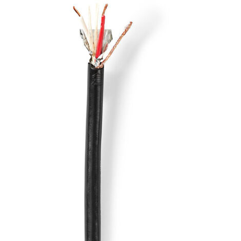 Mikrofonkabel 2 x 035 mm kupfer 1000 m rund pvc schwarz rolle (1/3)