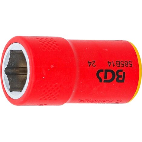 BGS 35874 VDE-Steckschlüssel-Einsatz Sechskant, An trieb Innenvierkant 10 mm (3/8"), SW 14 mm (1/4)