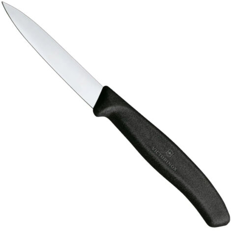 Glattes Gemüsemesser, Länge 80/190 mm - schwarz