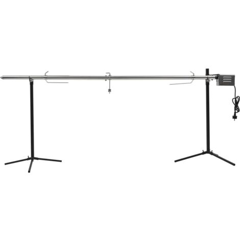 vidaXL Automatischer Grillspieß mit Motor Edelstahl 207×45×81 cm