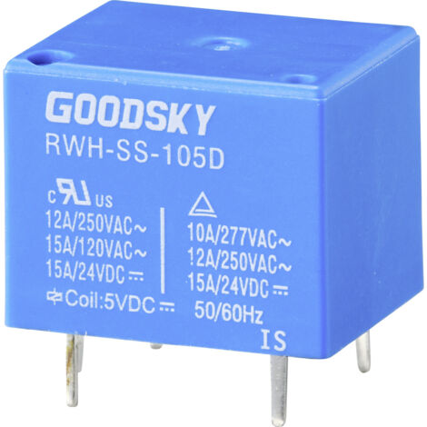 GoodSky RWH-SS-105D Printrelais 5 V/DC 15 A 1 Wechsler 1 St. Tray (1/2)