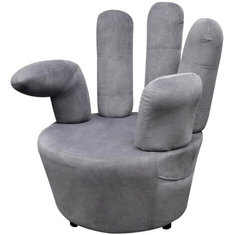 Sessel in Handform Grau Samt vidaXL