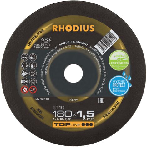RHODIUS XT10, 25 Stück, 180 x 1,5 mm, Trennscheibe