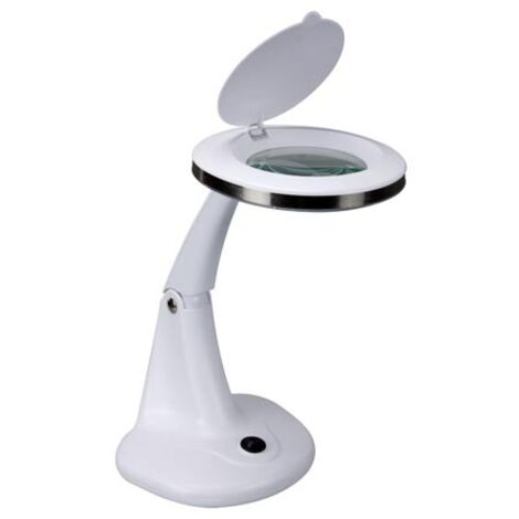 LED-Lampe mit Vergrößerungsglas - 3 + 12 Dioptrien - 6 W - 30 Leds - Farbe weiß