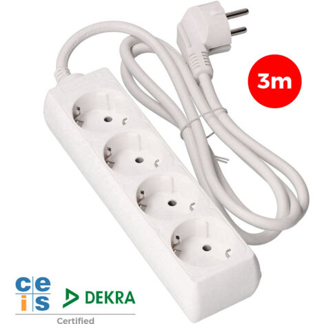 EDM-Block - 4 Schuko-Steckdosen - 16A - 3m - 41034