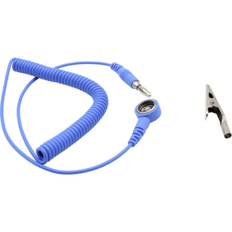 Quadrios  ESD-Erdungskabel   1.80 m Druckknopf 10 mm, Stecker, Krokodilklemme (1/5)