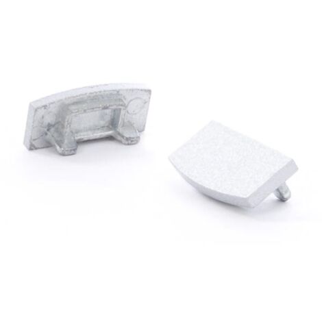 Aluminium endkappe fur sl7 led profil ohne kabelloch - silber (1/4)